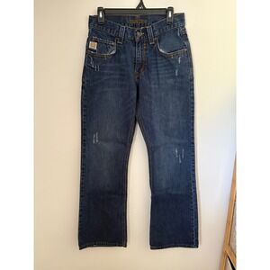 Cinch Mens Relaxed Straight Leg Jeans Dark Wash Blue 29x32 Western Cowboy Rodeo